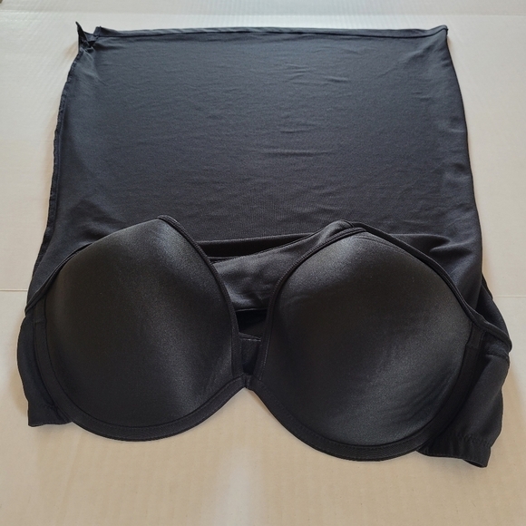 Athleta Black Round Neck Dress Built In Bra Sz S - Picture 5 of 10